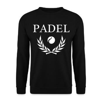 Padel Champion Laurel Wreath Sportsman Look - Unisex Sweatshirt - black - Front - Alina (178cm) & Michal (187cm)