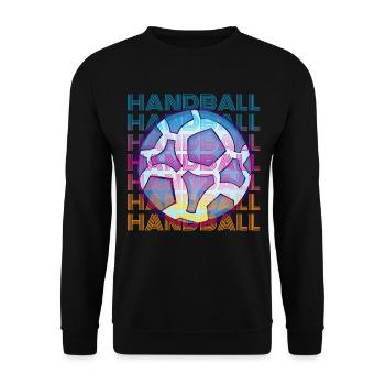 Handball vintage - Sweat-shirt Unisexe - noir - Devant - Alina (178cm) & Michal (187cm)