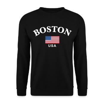 Boston, États-Unis - Sweat-shirt Unisexe - noir - Devant - Alina (178cm) & Michal (187cm)