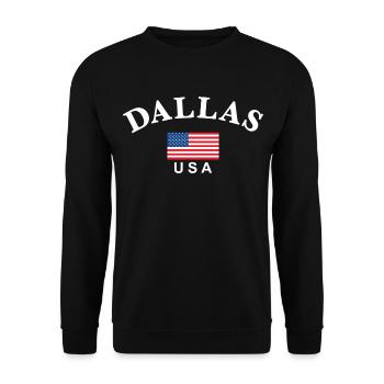 Dallas, USA - Unisex Sweatshirt - black - Front - Alina (178cm) & Michal (187cm)