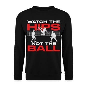 Sepak Takraw Watch The Hips - Unisex Sweatshirt - black - Front - Alina (178cm) & Michal (187cm)