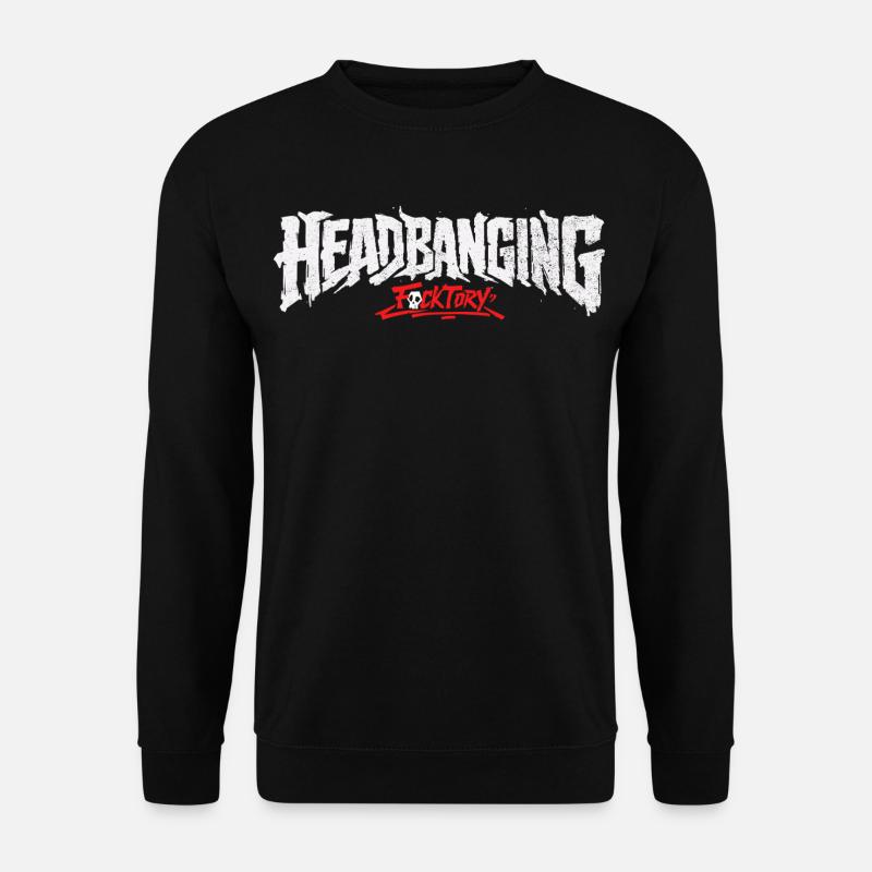 Logo de headbanging blanc - Sweat-shirt Unisexe - noir