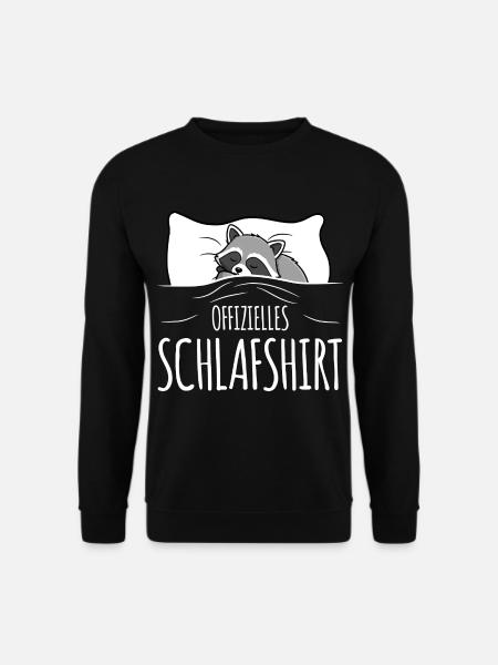 Waschbär Schlafshirt - Unisex Pullover - Schwarz