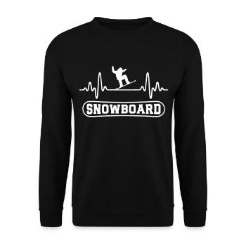 Snowboard battement de cœur snowboardeur - Sweat-shirt Unisexe - noir - Devant - Alina (178cm) & Michal (187cm)