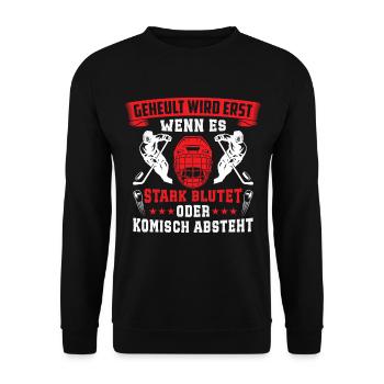 Eishockey - Unisex Sweatshirt - black - Front - Alina (178cm) & Michal (187cm)