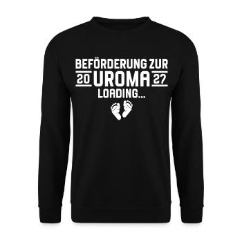 Promotion to great-grandmother 2027 loading - Unisex Sweatshirt - black - Front - Alina (178cm) & Michal (187cm)