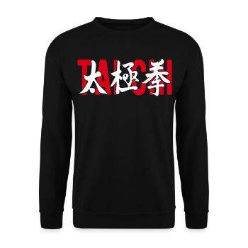 Taichi Tai Chi Kampfsport Kanji Gym China - Unisex Pullover - Schwarz - Vorne - Alina (178cm) & Michal (187cm)