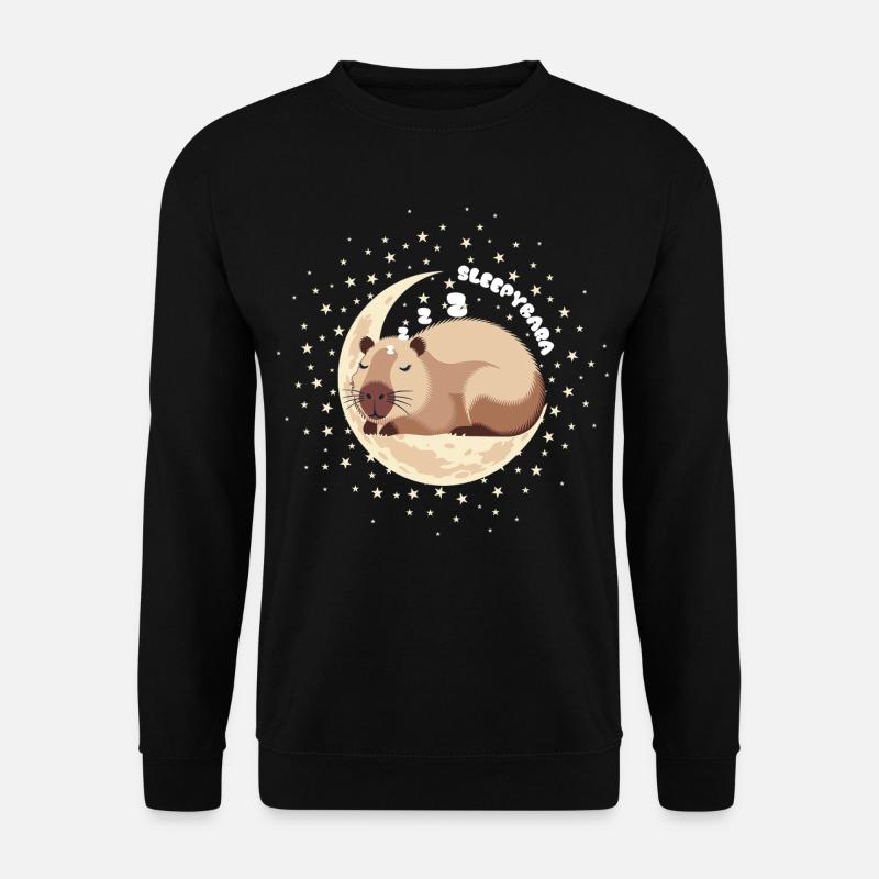 Sleepybara Pjyama Capybara pyjama top - Unisex Sweatshirt - black