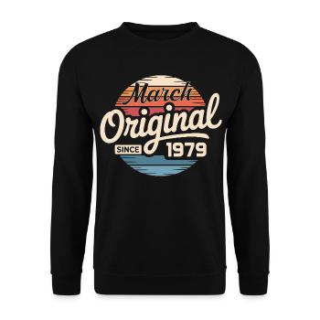 Légendaire depuis mars 1979 - Sweat-shirt Unisexe - noir - Devant - Alina (178cm) & Michal (187cm)