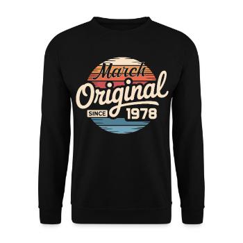Légendaire depuis mars 1978 - Sweat-shirt Unisexe - noir - Devant - Alina (178cm) & Michal (187cm)