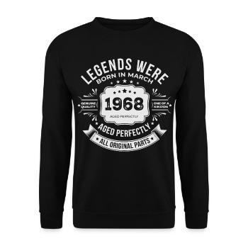 Mars 1968 anniversaire 1968 légendes Mars - Sweat-shirt Unisexe - noir - Devant - Alina (178cm) & Michal (187cm)