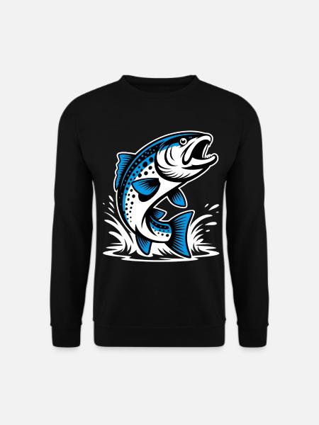 Jumping trout - Unisex Sweatshirt - black