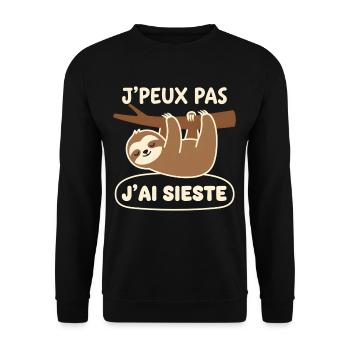 Sloth's Nap - Unisex Sweatshirt - black - Front - Alina (178cm) & Michal (187cm)