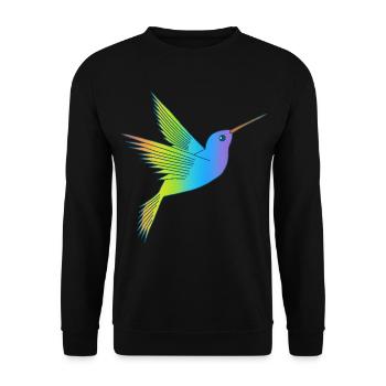 Regenbogenvogel - Unisex Pullover - Schwarz - Vorne - Alina (178cm) & Michal (187cm)
