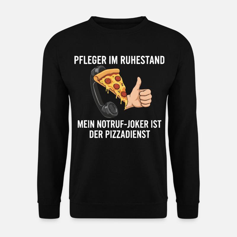 Rentner Notruf Pizzadienst - Unisex Pullover - Schwarz