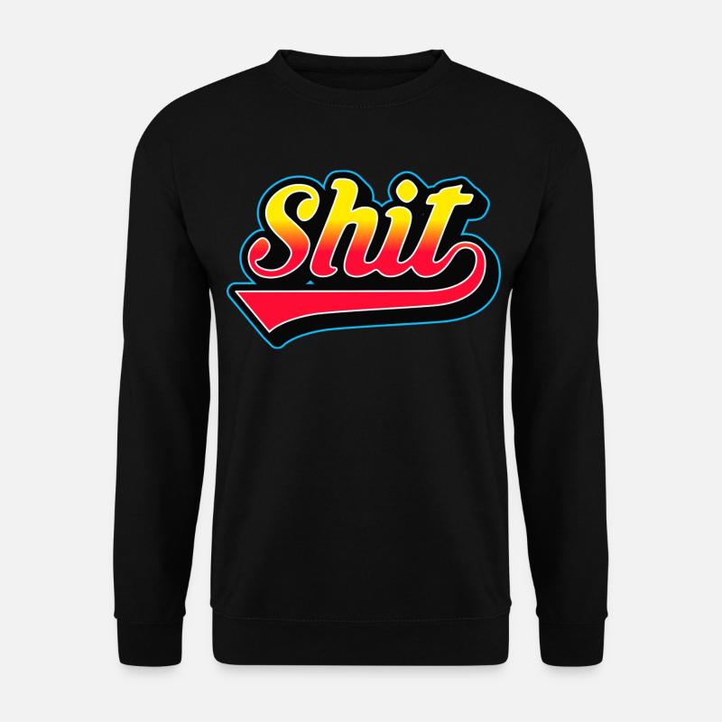Scheiße Retro-Wortzeichen - Unisex Pullover - Schwarz
