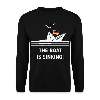The Boat Is Sinking! (Germany / Deutschland / NEG) - Unisex Sweatshirt - black - Front - Alina (178cm) & Michal (187cm)