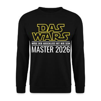 Master 2026 Das wars - Unisex Pullover - Schwarz - Vorne - Alina (178cm) & Michal (187cm)