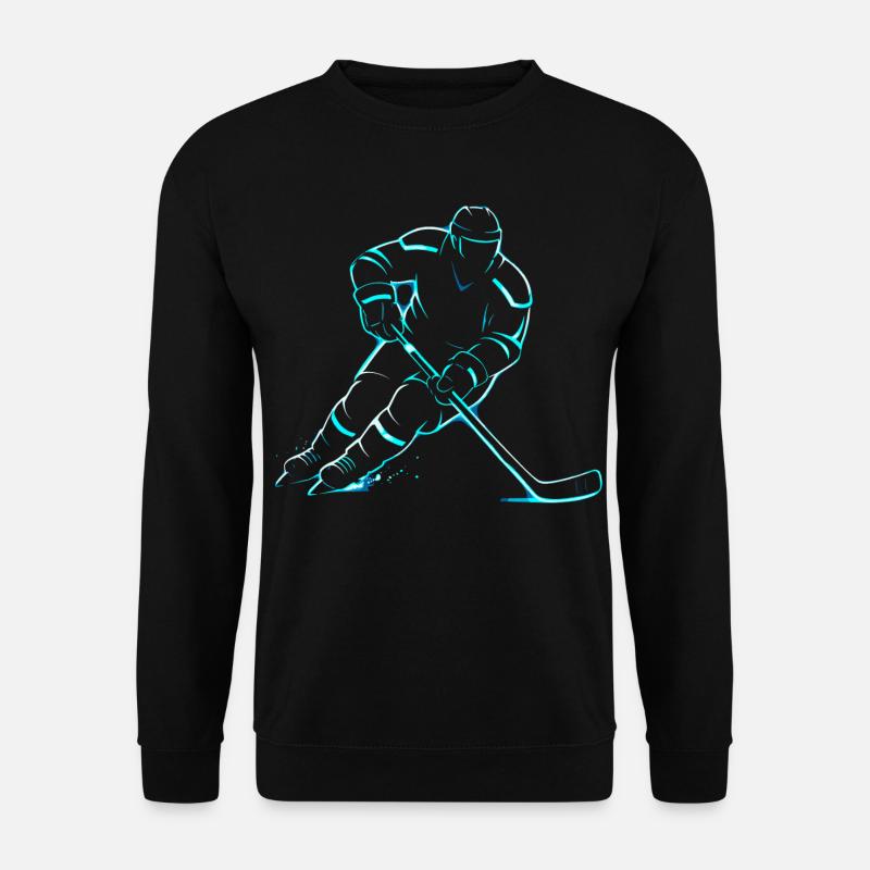 Eishockey Junge Spieler Geschenk - Unisex Pullover - Schwarz