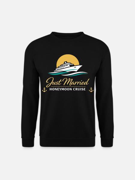 Honeymoon Just Married Gift Couples - Unisex Sweatshirt - black