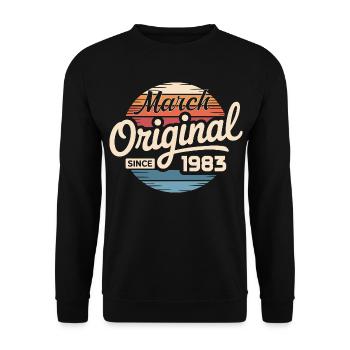 Légendaire depuis mars 1983 - Sweat-shirt Unisexe - noir - Devant - Alina (178cm) & Michal (187cm)