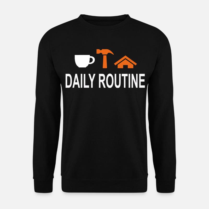 TäglicheRoutine, Daily Routine, Arbeit kann warten - Unisex Pullover - Schwarz