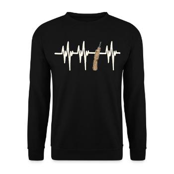Heartbeat Fallas de Valencia Trueno - Unisex Sweatshirt - black - Front - Alina (178cm) & Michal (187cm)