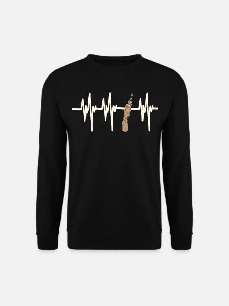 Heartbeat Fallas de Valencia Trueno - Unisex Sweatshirt - black