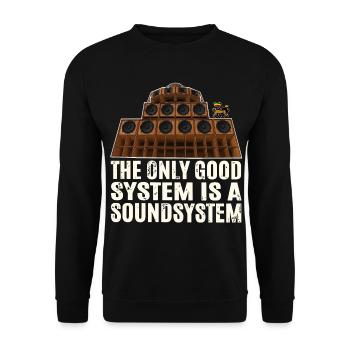 Soundsystem Reggae - Unisex Pullover - Schwarz - Vorne - Alina (178cm) & Michal (187cm)