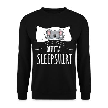 Koala Sleepshirt - Unisex Sweatshirt - black - Front - Alina (178cm) & Michal (187cm)