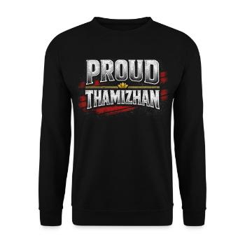 Tamil Tamilisch Sri Lanka Proud Thamizhan - Unisex Pullover - Schwarz - Vorne - Alina (178cm) & Michal (187cm)