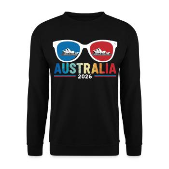 Australien Sydney Oper Sonnenbrille 2026 - Unisex Pullover - Schwarz - Vorne - Alina (178cm) & Michal (187cm)