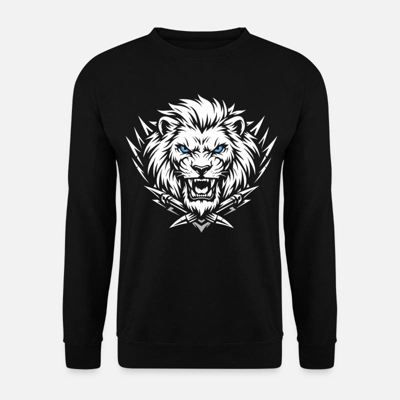Löwenkopf Löwe - Unisex Pullover - Schwarz
