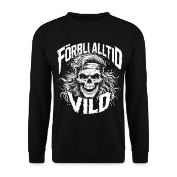 Wild Side Skull - Unisex Pullover - Schwarz - Vorne - Alina (178cm) & Michal (187cm)
