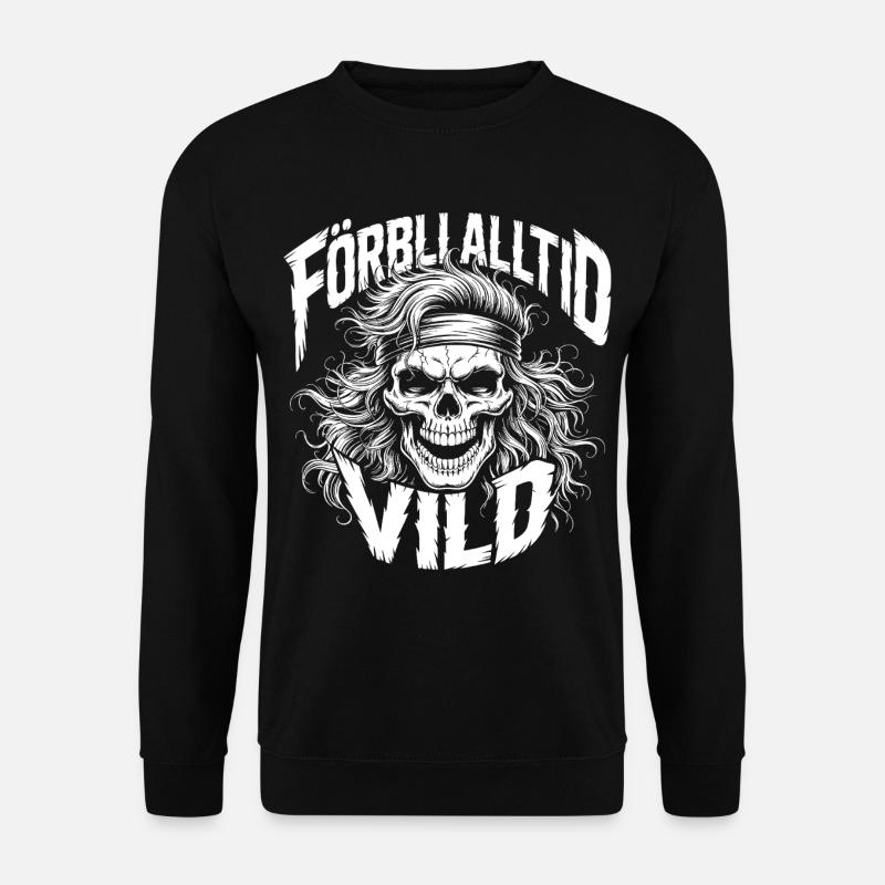 Wild Side Skull - Unisex Sweatshirt - black