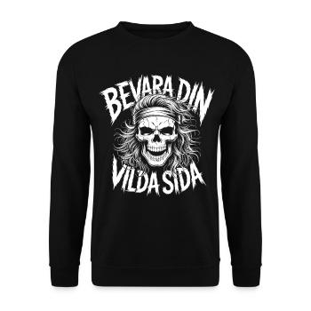 Wild Side Skull - Unisex Pullover - Schwarz - Vorne - Alina (178cm) & Michal (187cm)