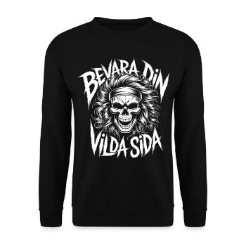 Wild Side Skull - Unisex Sweatshirt - black - Front - Alina (178cm) & Michal (187cm)