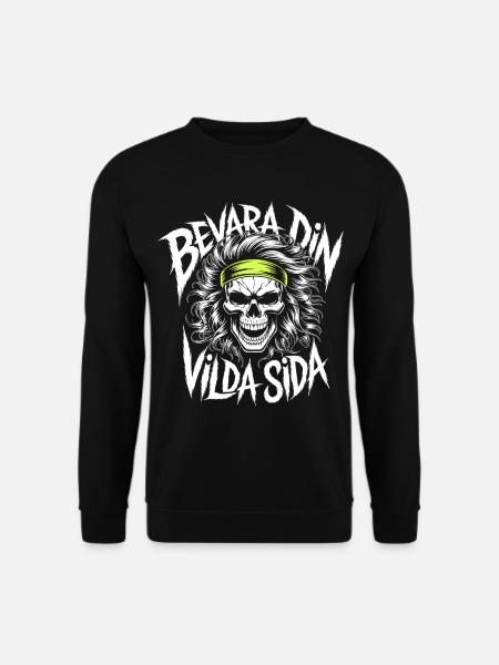 Neon-Schädel-Bandana-Design - Unisex Pullover - Schwarz