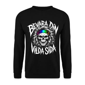 Wild Side Skull - Unisex Pullover - Schwarz - Vorne - Alina (178cm) & Michal (187cm)