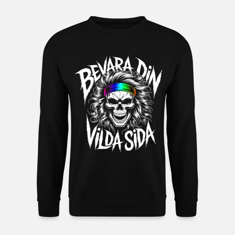 Wild Side Skull - Unisex Sweatshirt - black