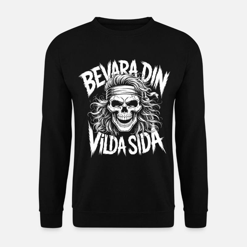 Wild Side Skull - Unisex Sweatshirt - black