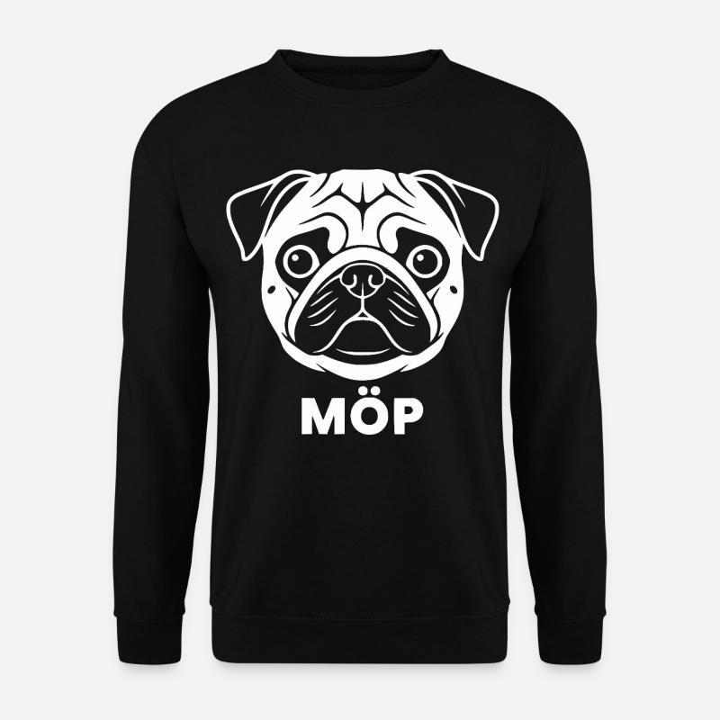 Moos Gesicht mit MÖP Schriftzug  - Unisex Pullover - Schwarz