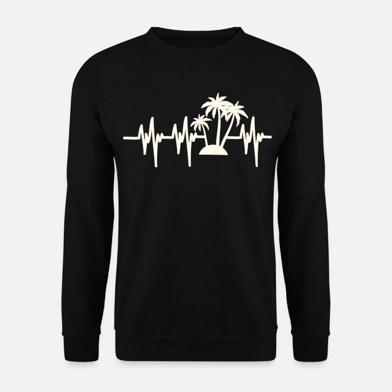 Vacances à la plage Heartbeat - Sweat-shirt Unisexe - noir