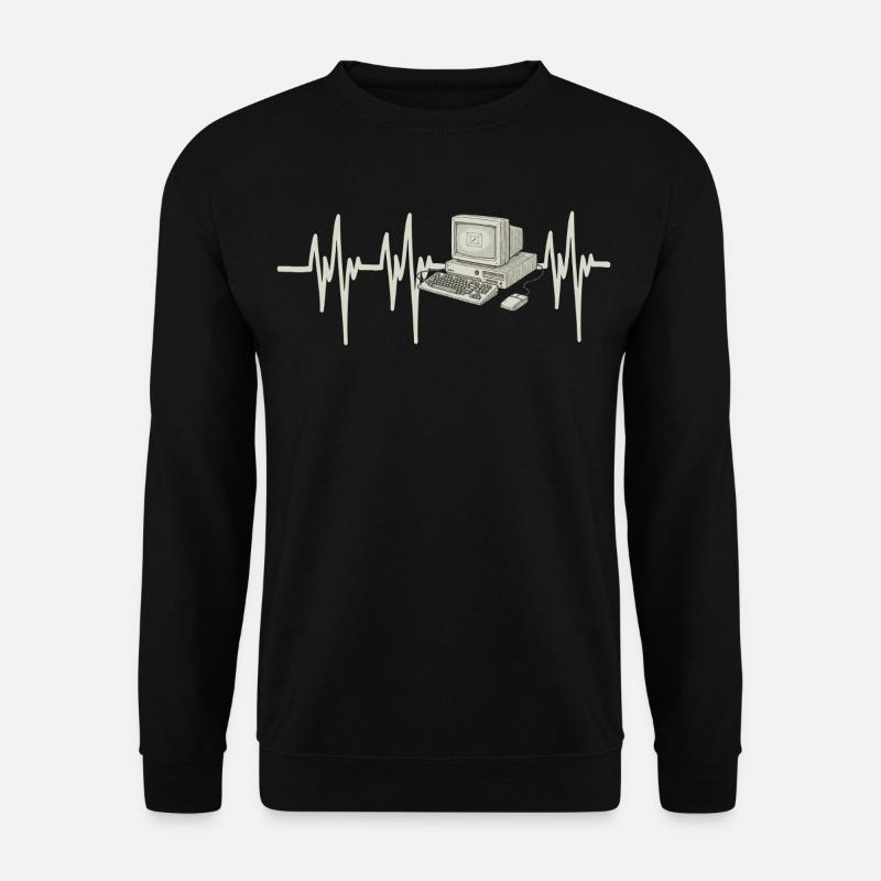 Heartbeat Computer - Unisex Pullover - Schwarz