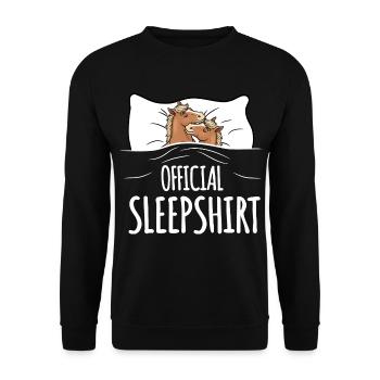 Chemise de nuit de cheval - Sweat-shirt Unisexe - noir - Devant - Alina (178cm) & Michal (187cm)