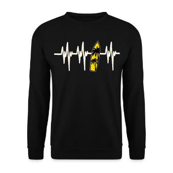 Heartbeat Surfing - Unisex Pullover - Schwarz - Vorne - Alina (178cm) & Michal (187cm)