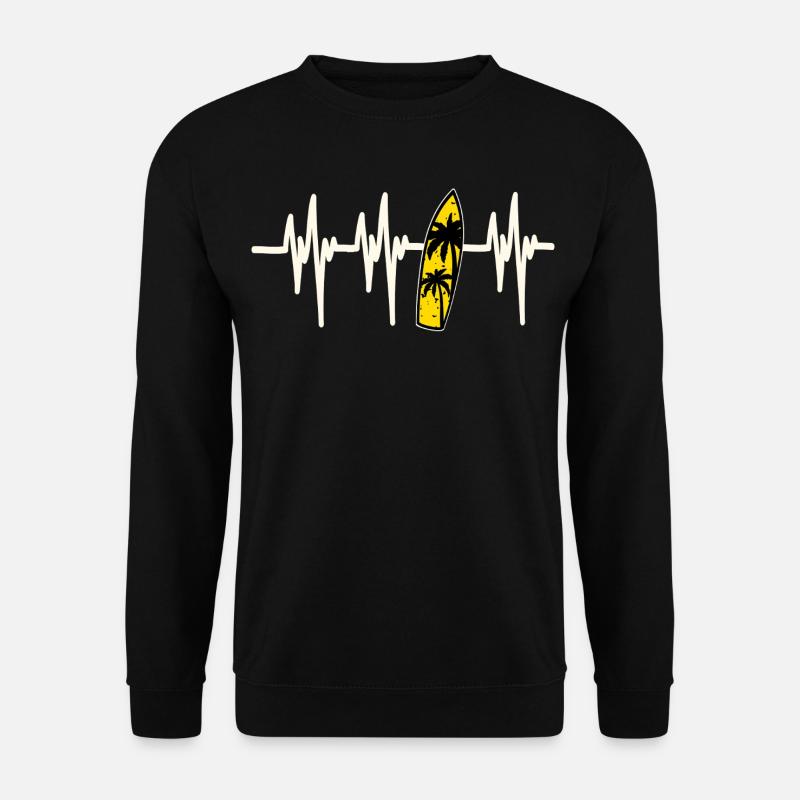 Heartbeat Surfing - Unisex Pullover - Schwarz