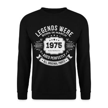 Mars 1975 anniversaire 1975 légendes Mars - Sweat-shirt Unisexe - noir - Devant - Alina (178cm) & Michal (187cm)