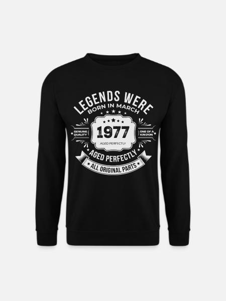 Mars 1977 anniversaire 1977 légendes Mars - Sweat-shirt Unisexe - noir