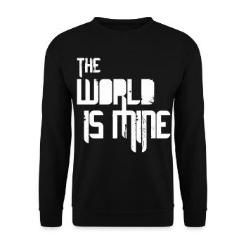 World Is Mine - White - Unisex Sweatshirt - black - Front - Alina (178cm) & Michal (187cm)
